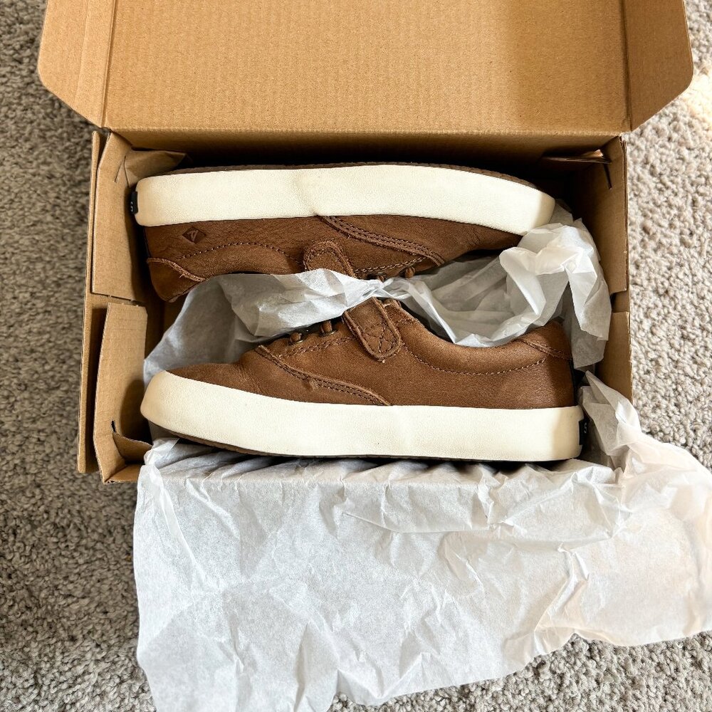Sperry Kids Shoes Spinnaker Washable Jr Sneaker Tan Size 9
